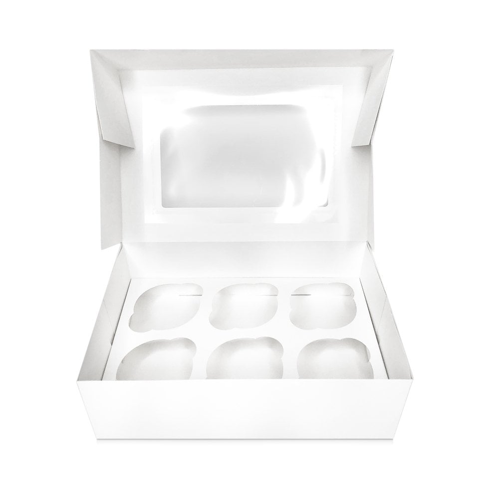 Cupcake/ Muffin Box with Window, Holds 6