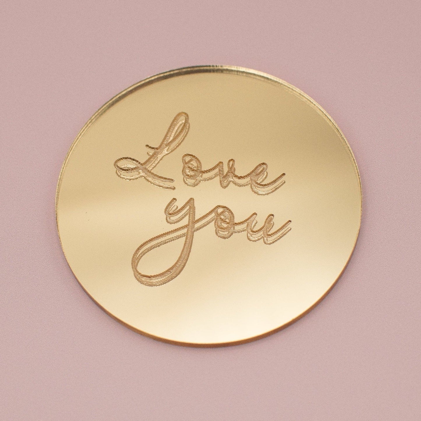 Love you Acrylic Cupcake Disc
