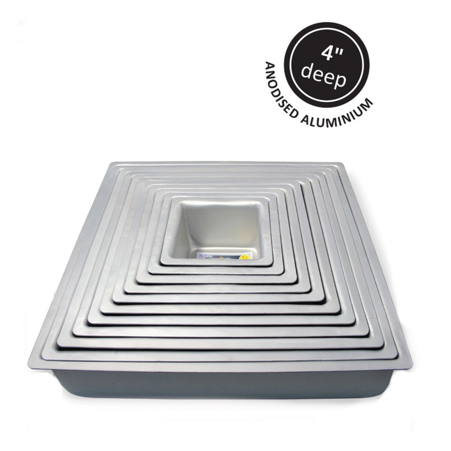 PME Square Cake Tin - 4" Deep