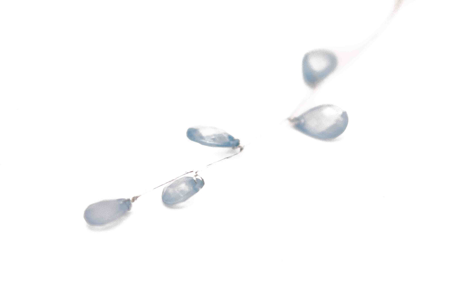 Blue Cake Gems on Silver Stems