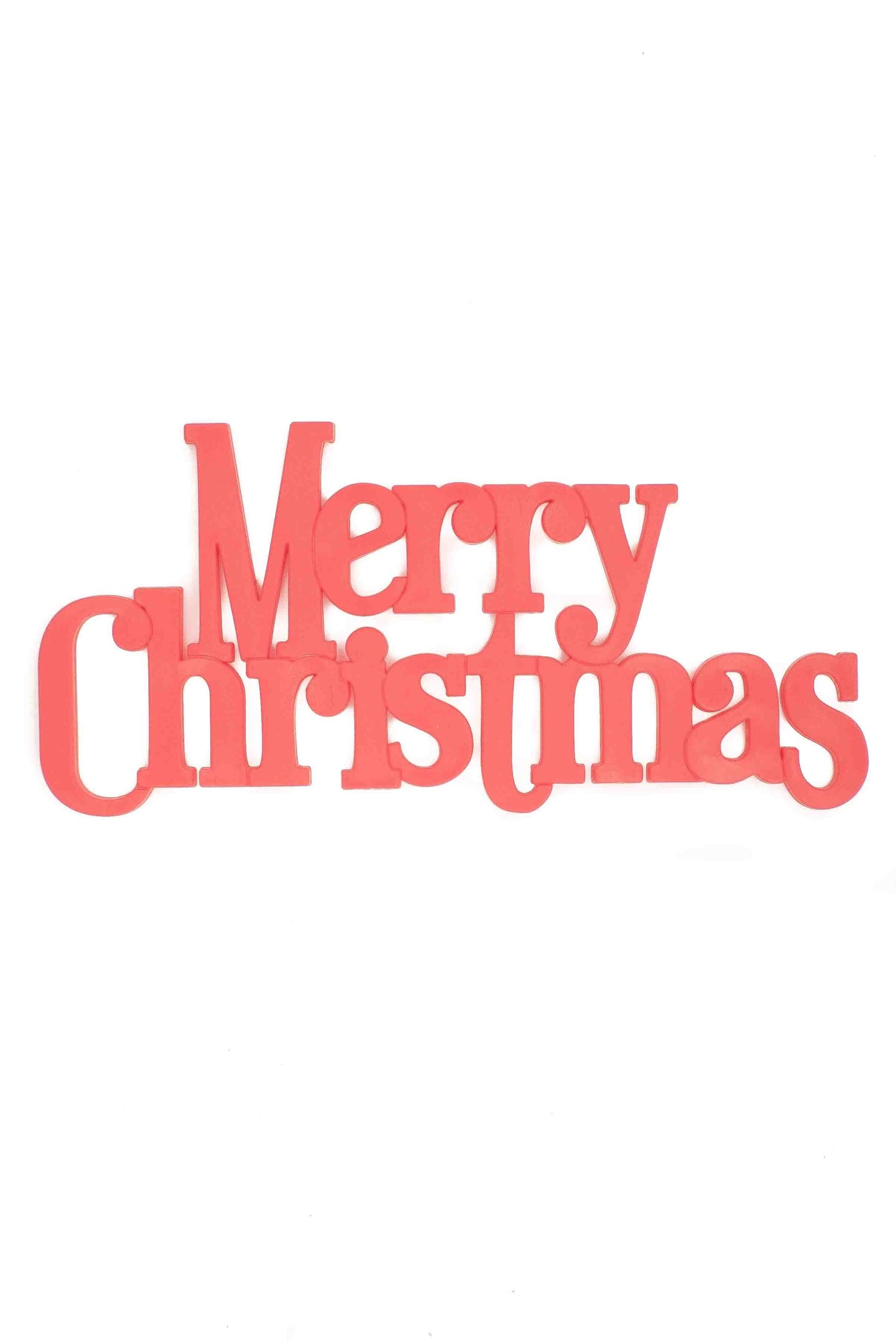 Merry Christmas Plaque in Red