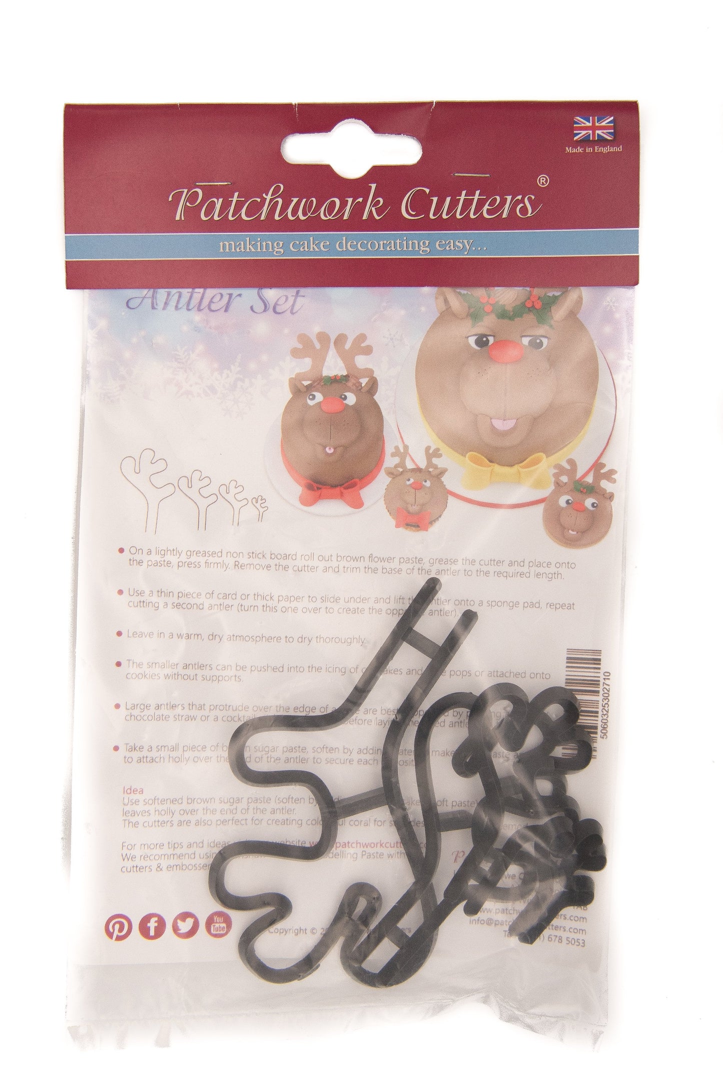 Patchwork Cutters - Reindeer Antler Set