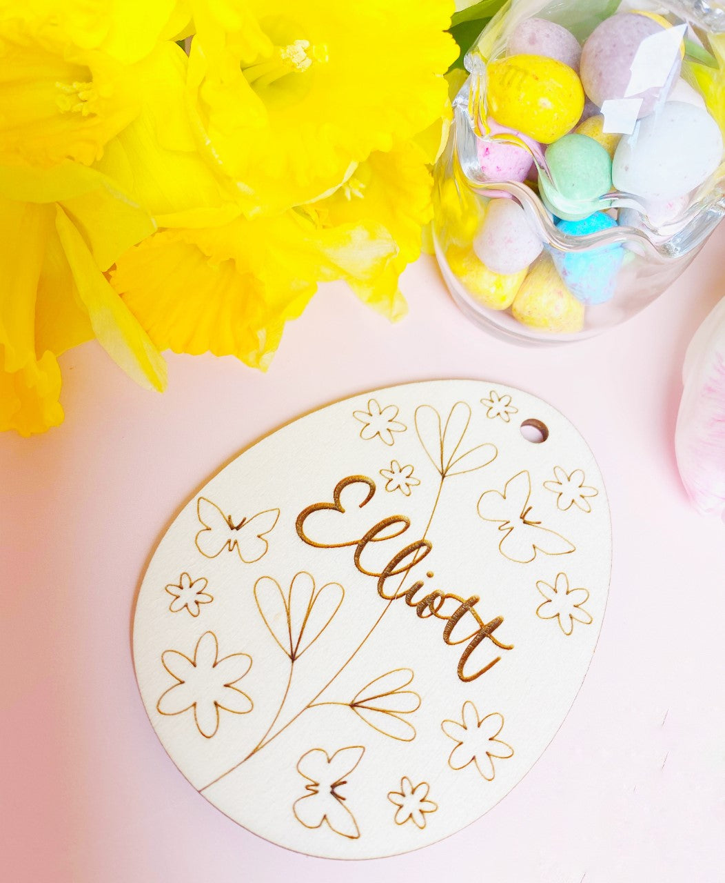 Personalised Butterfly Egg Gift Tag