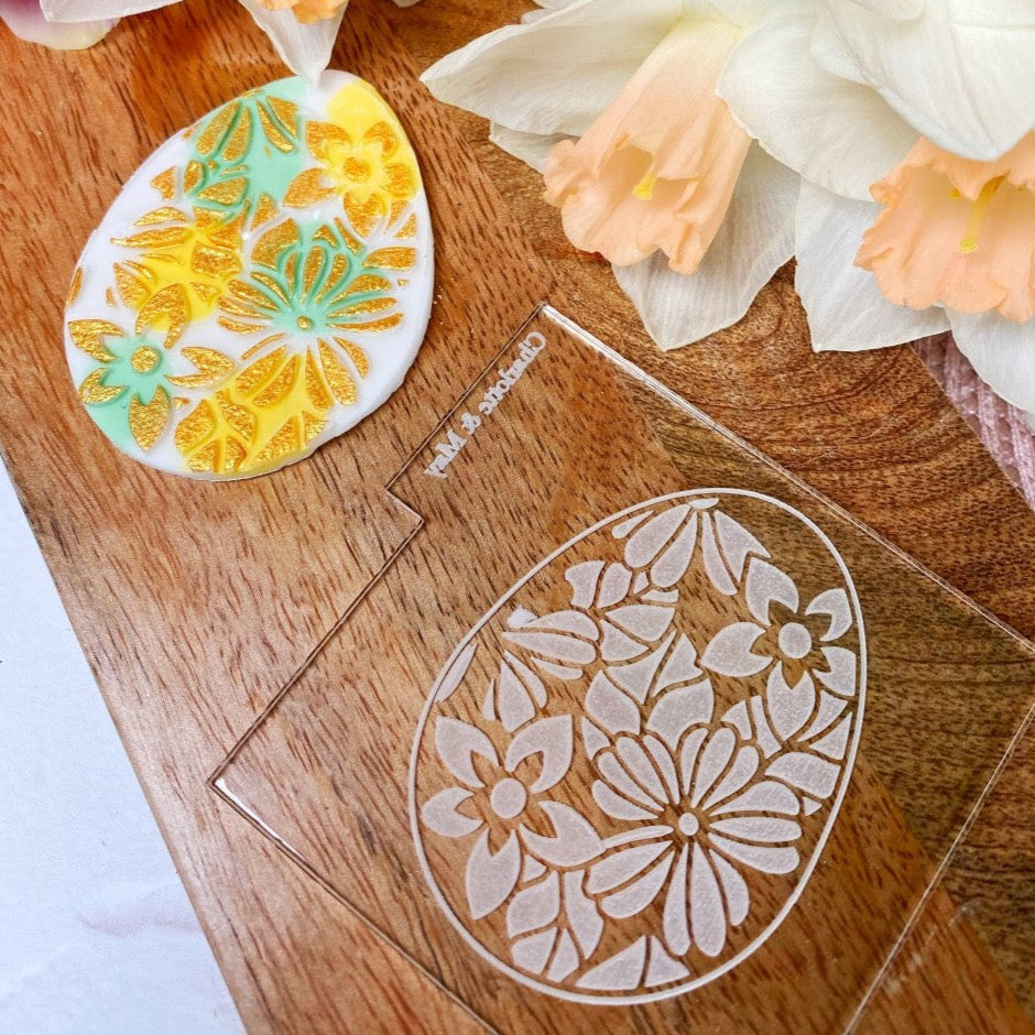 Reverse Embosser - Floral Egg