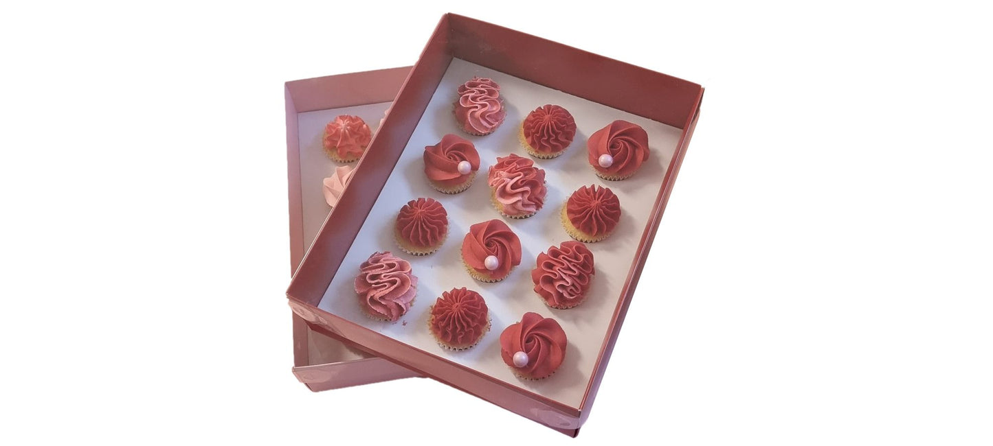 Clear Lid Mini Cupcake Box - Holds 12 - Pack of 2