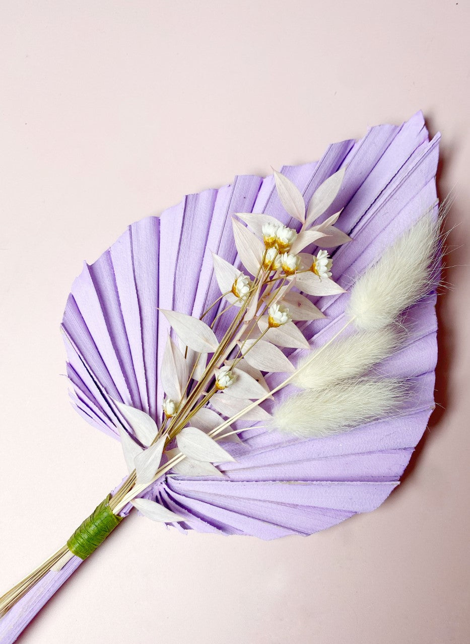 Purple and Pink Dried Flower Bouquet