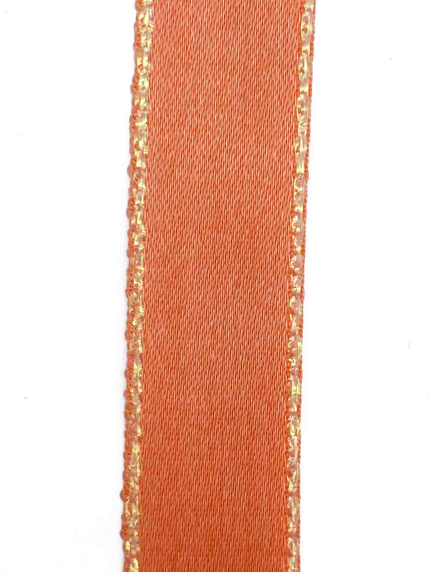 Peach Iridescent Edge Satin - 15mm