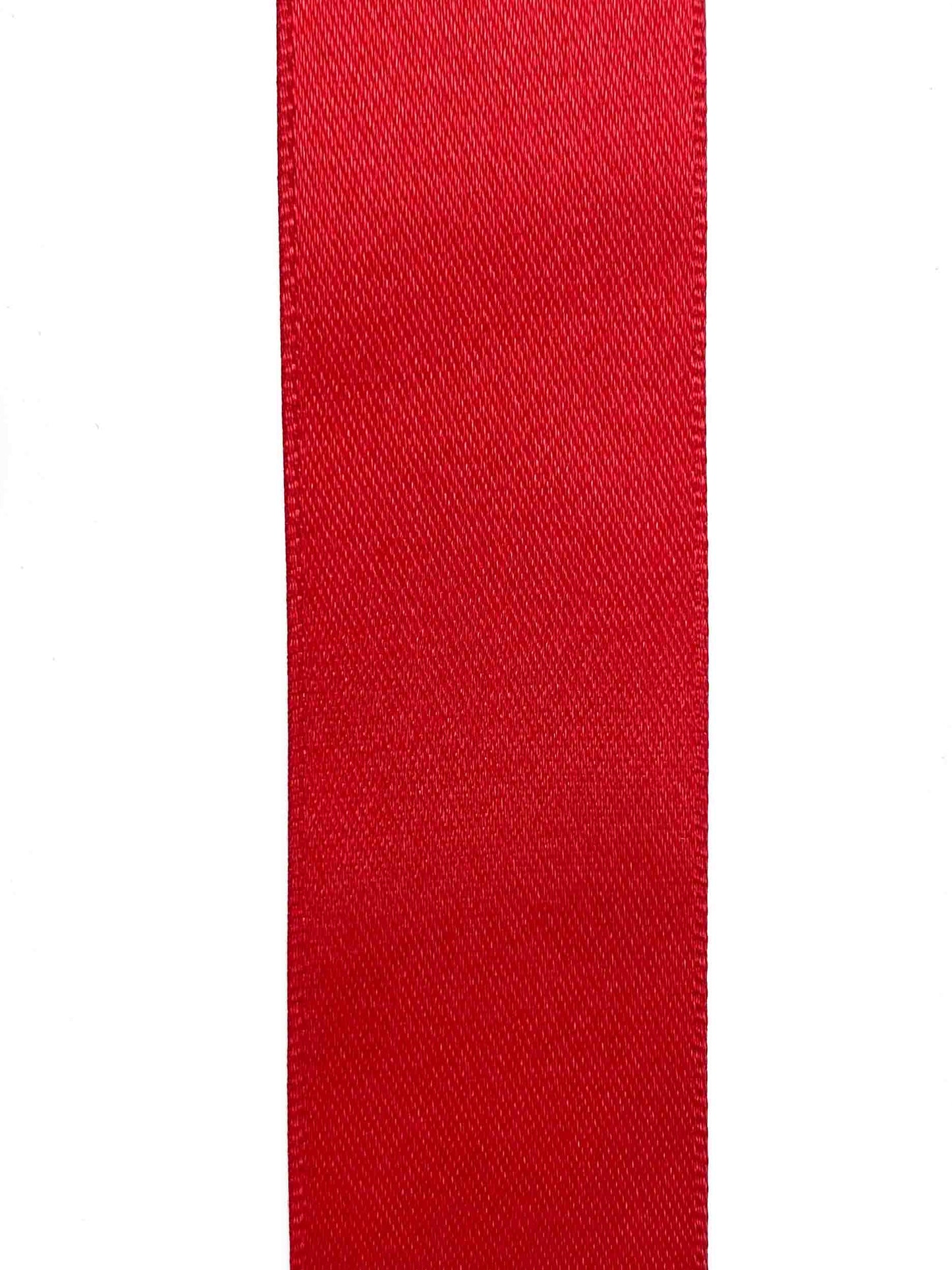 Red Double Sided Satin Ribbon - 25mm