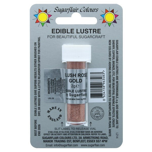 Sugarflair Edible Lustre Colour - Blush Rose Gold