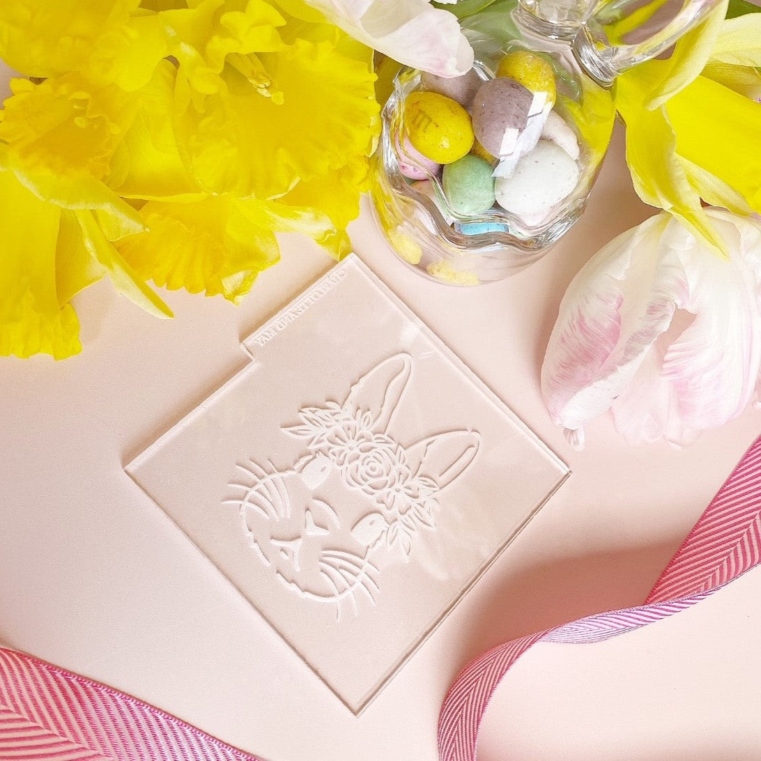 Reverse Embosser - Bunny with Flower Crown