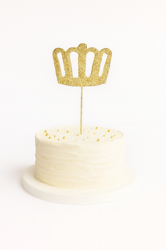 Gold Glitter Pick: Crown