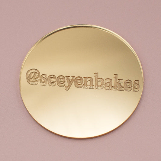 Logo Charm - Round Disc 6 pack