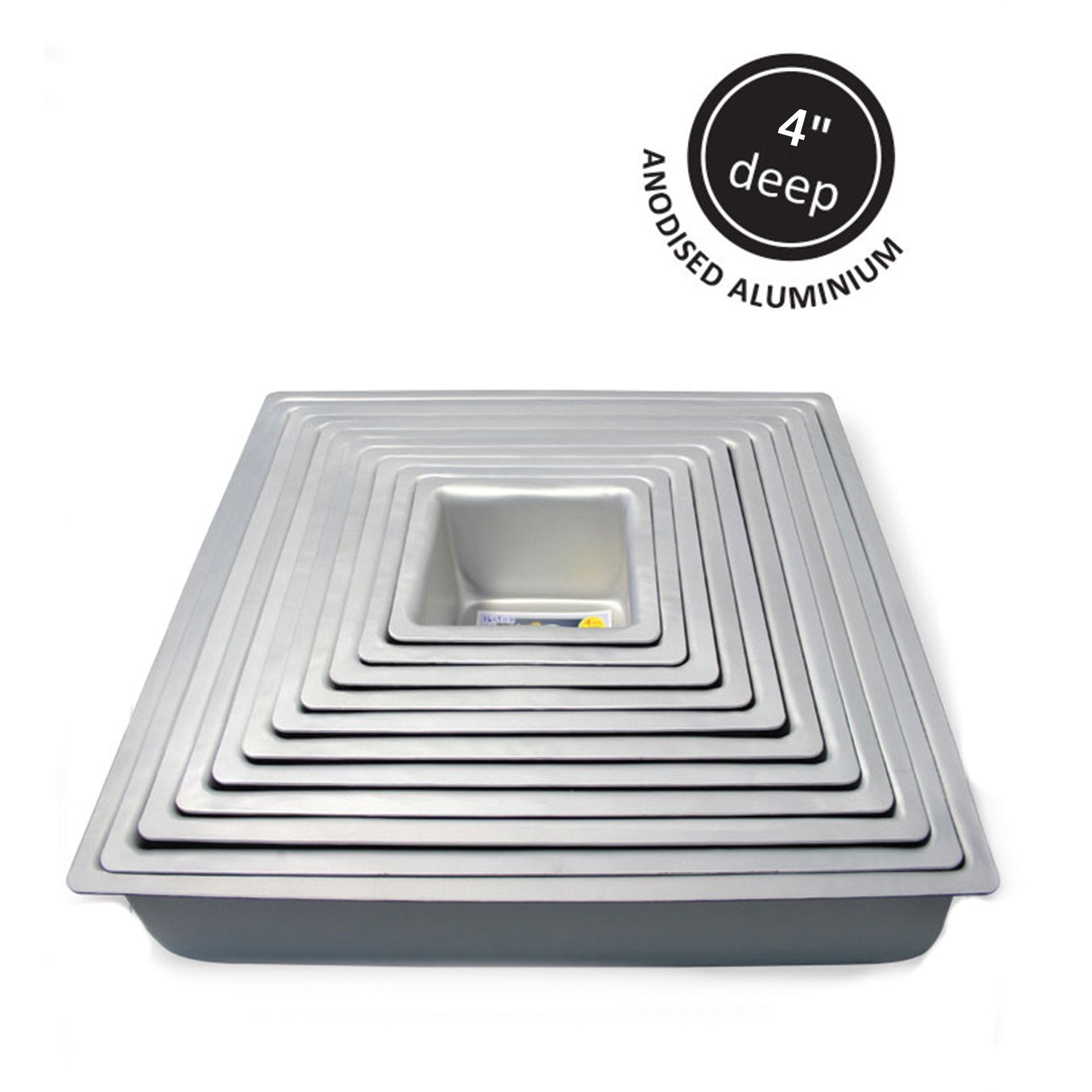 PME Square Cake Tin - 4" Deep