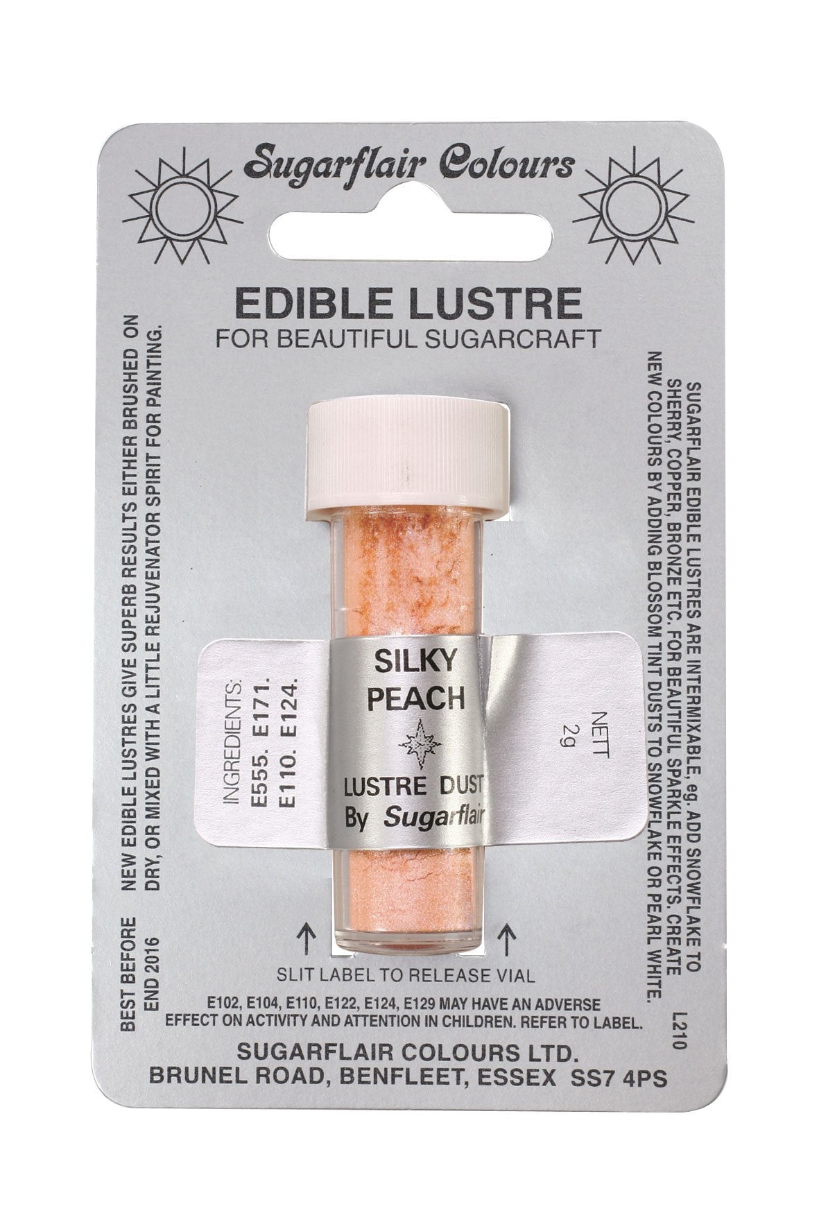 Sugarflair Edible Lustre Colour - Silky Peach