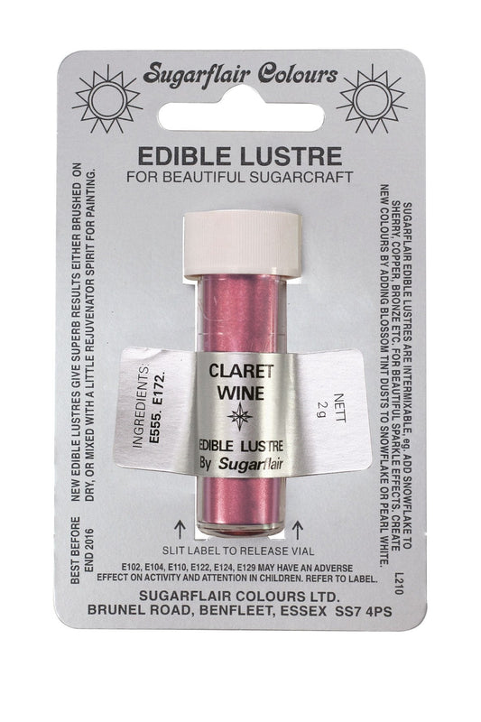 Sugarflair Edible Lustre Colour - Claret Wine