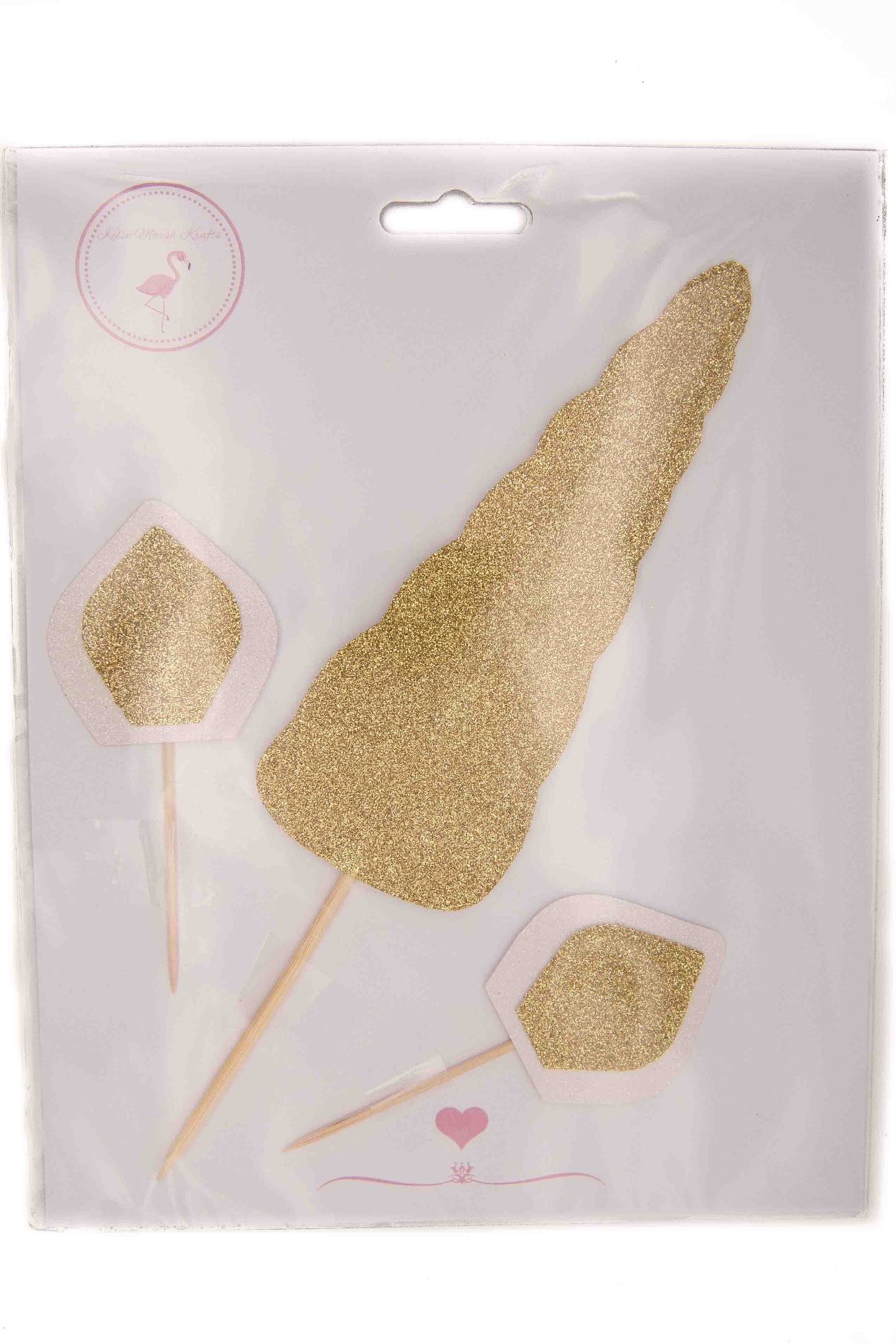 Glitter Card Topper - Unicorn Ears and Horn