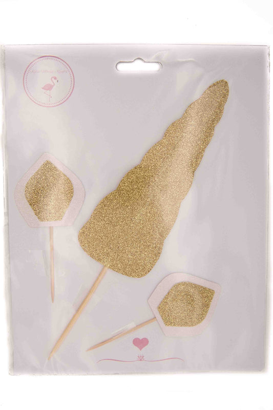 Glitter Card Topper - Unicorn Ears and Horn