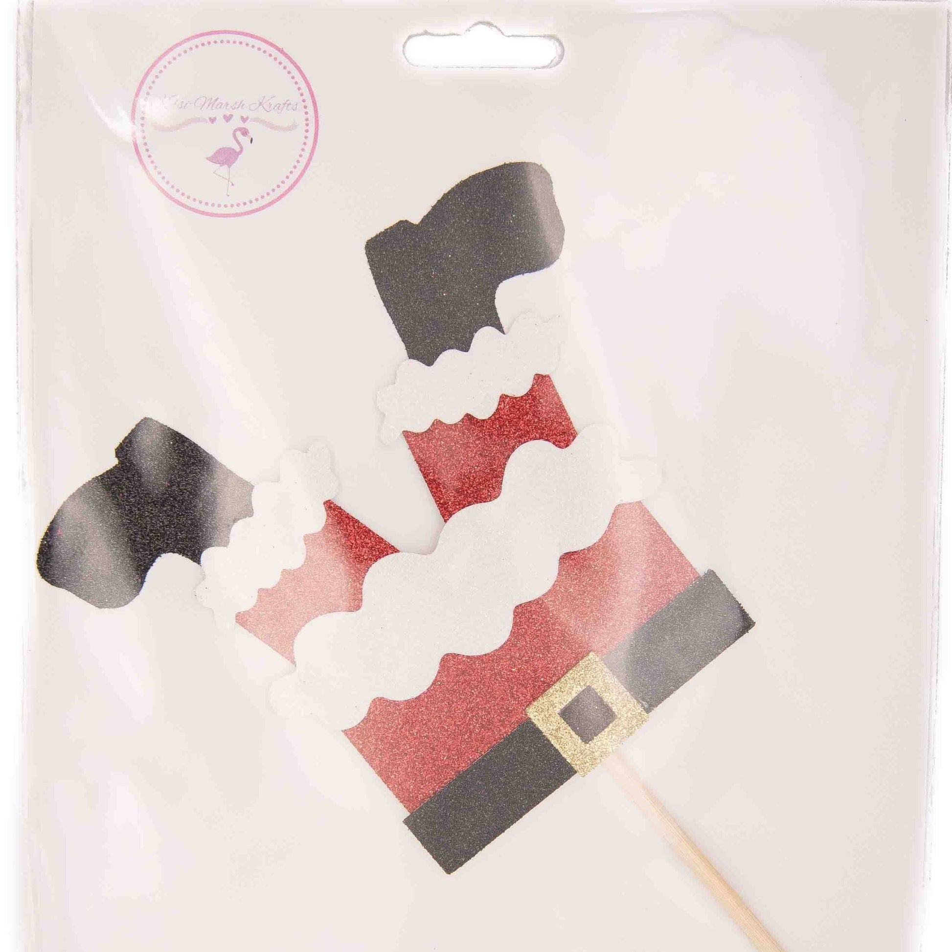 Glitter Card Topper - Santa's Legs