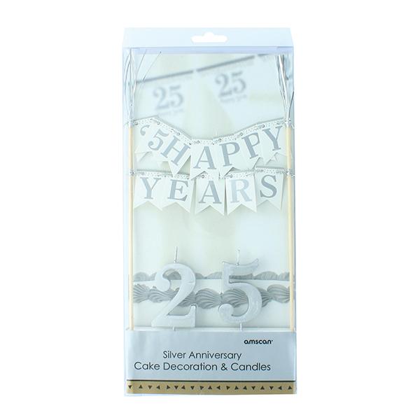 Silver Anniversary Decoration and Candles