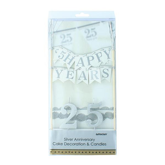 Silver Anniversary Decoration and Candles