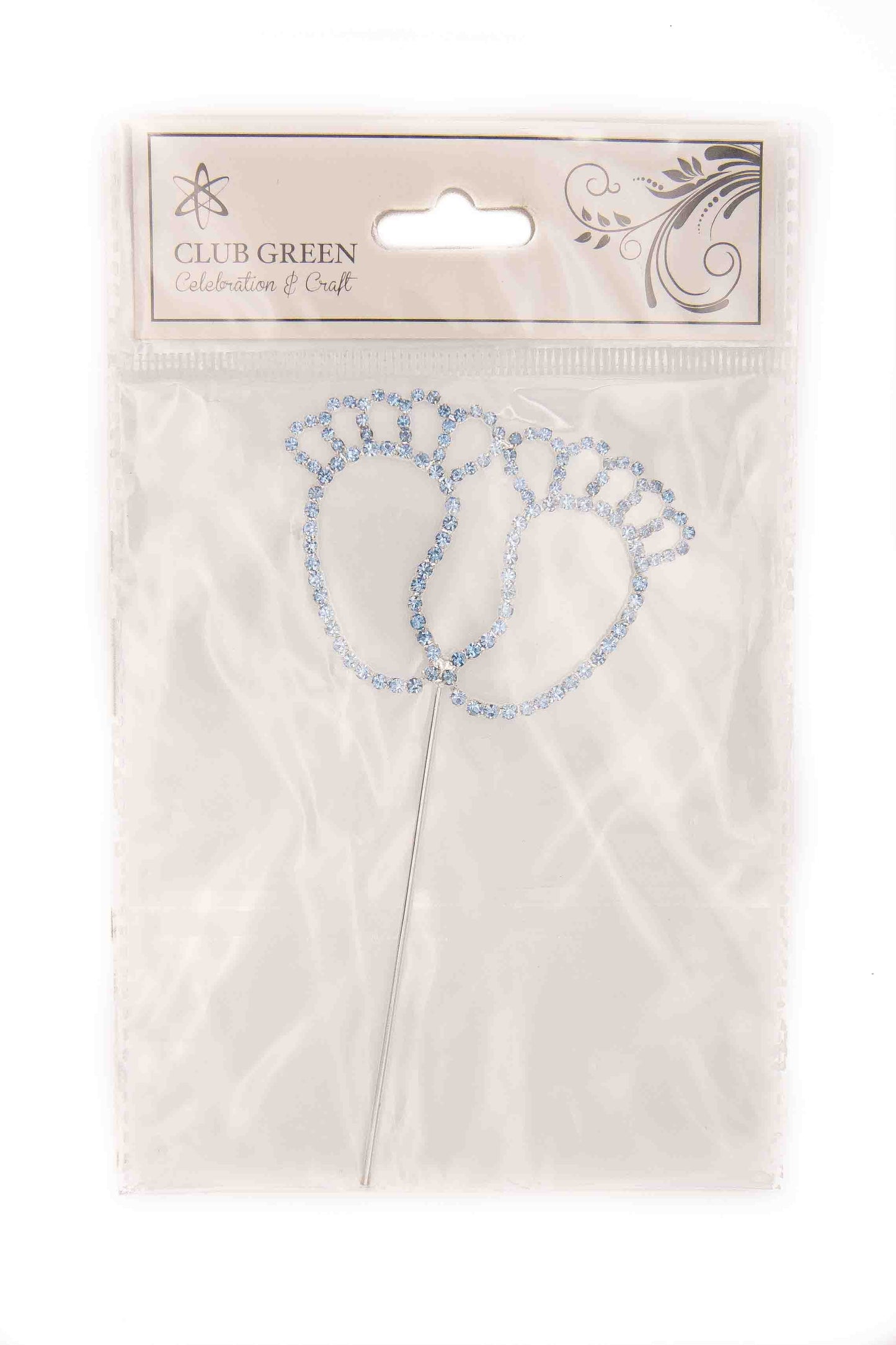 Blue Diamante Baby Feet