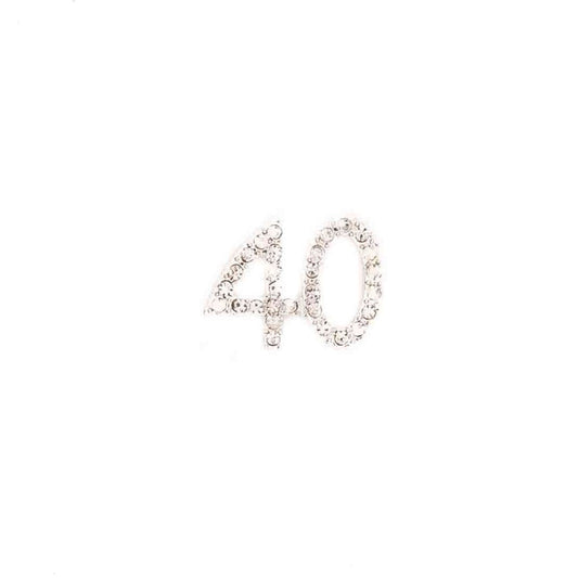 Small Diamanté 40 on Silver