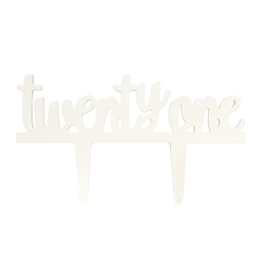 Gumpaste Twenty One Pic