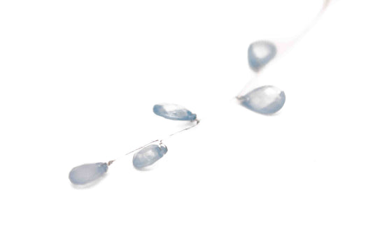 Blue Cake Gems on Silver Stems
