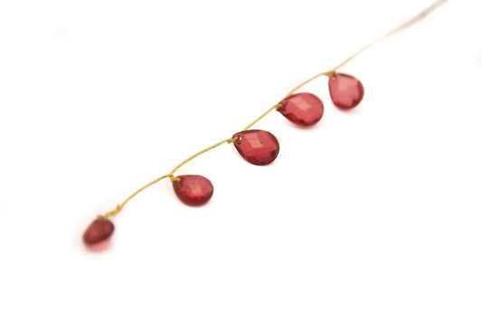 Burgundy Cake Gems on Gold Stems