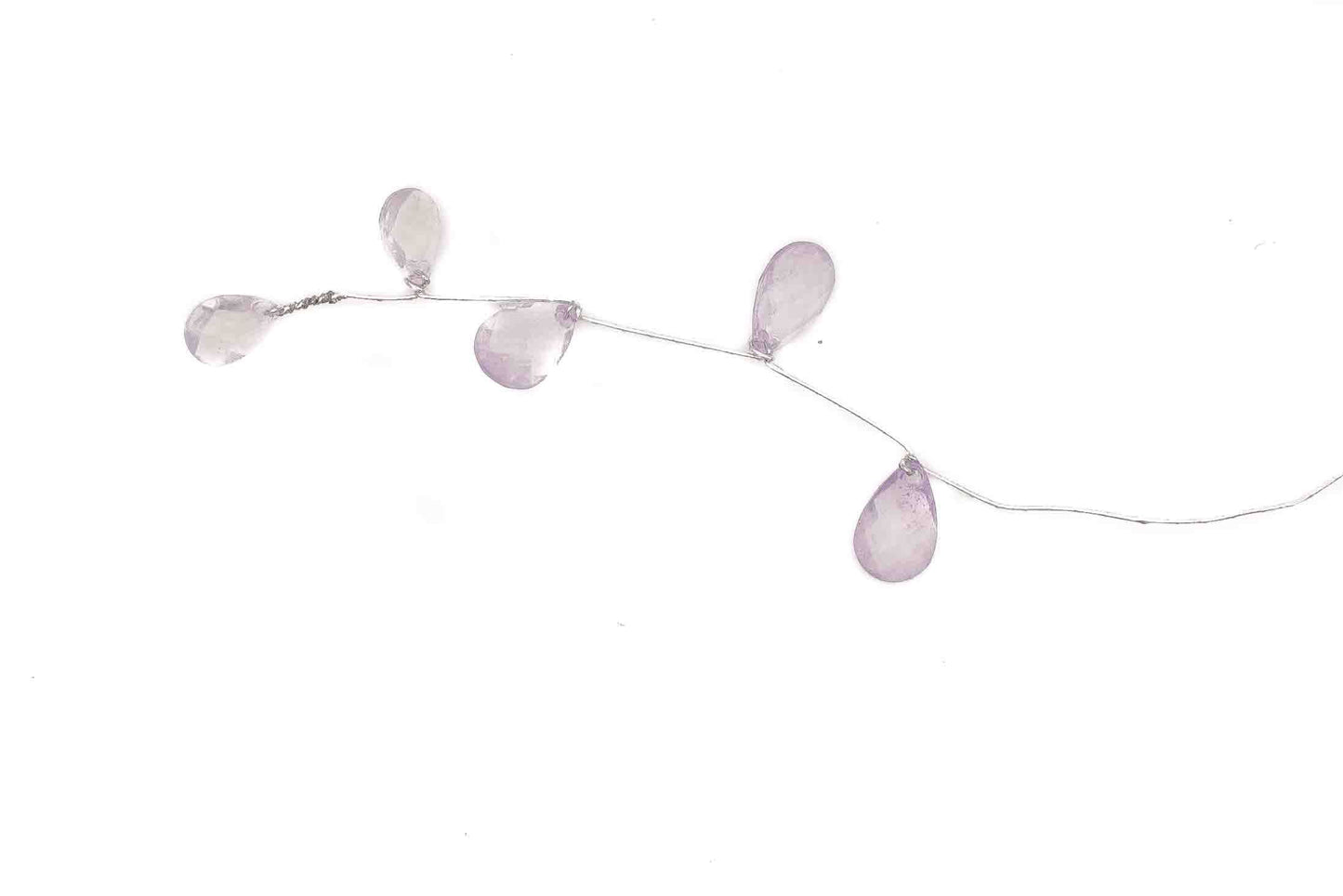 Lilac Cake Gems on Silver Stems