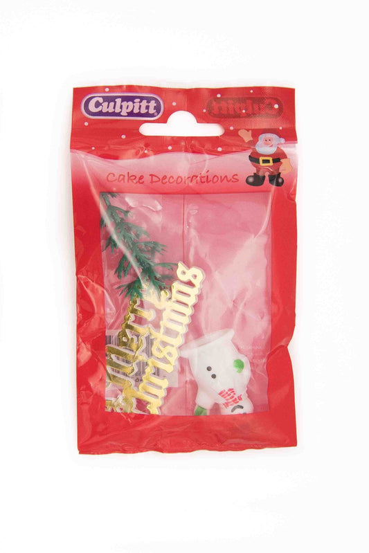 Snowman Merry Christmas Topper Set