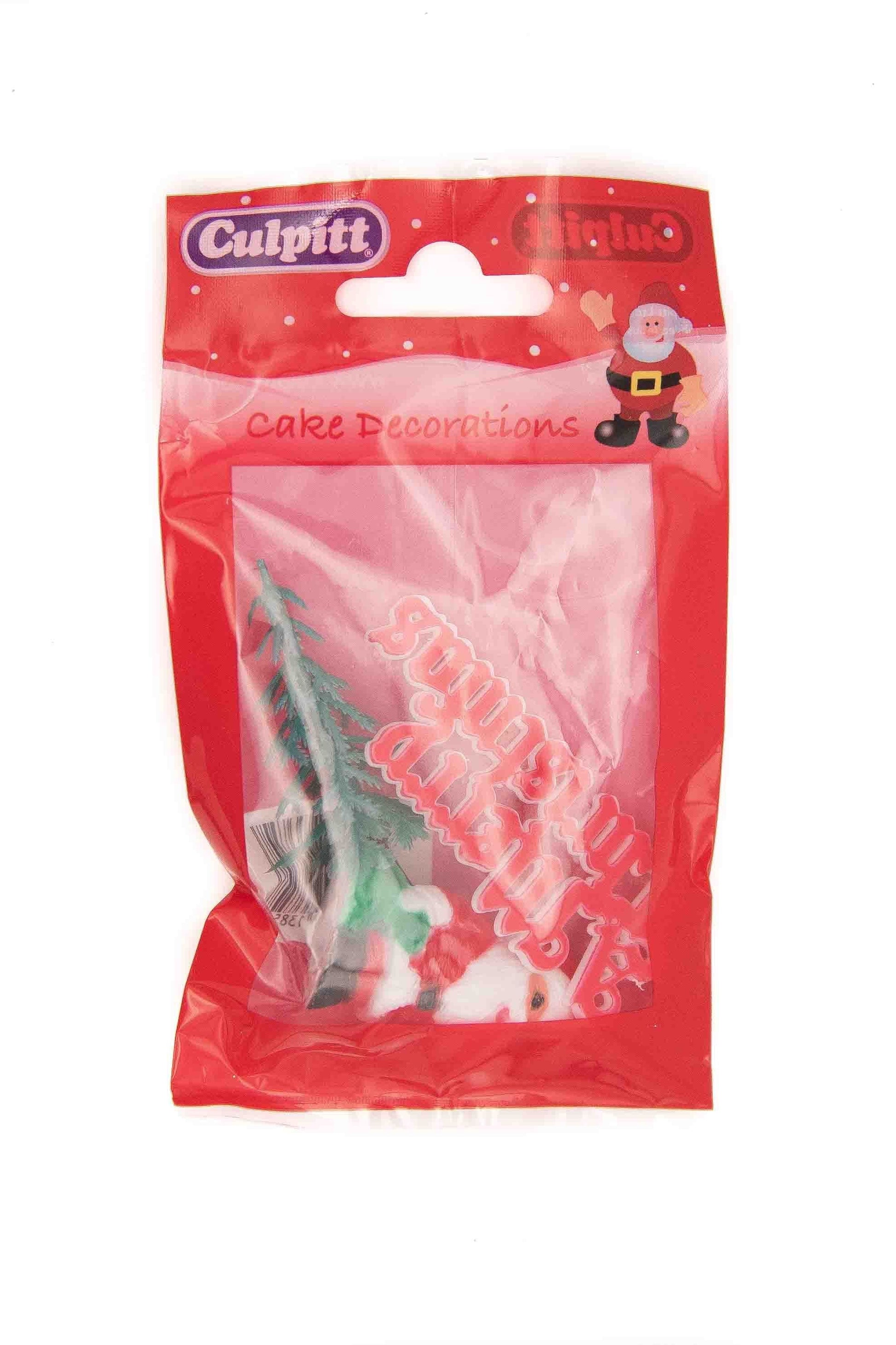 Santa Merry Christmas Topper Set
