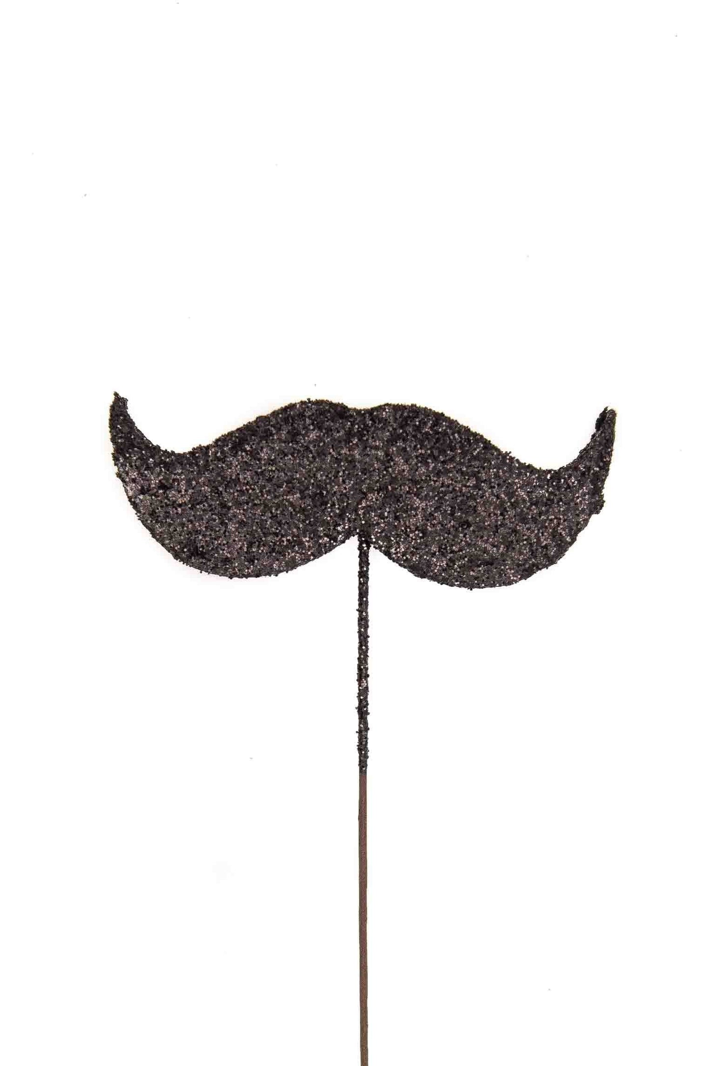 Black Glitter Pick: Moustache