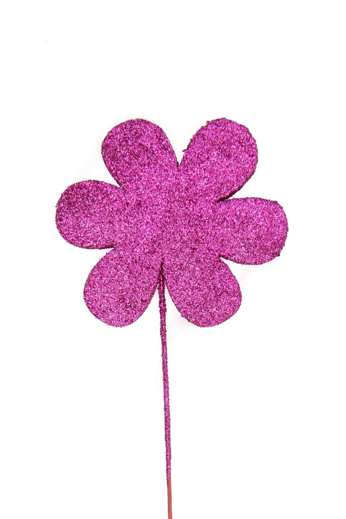 Hot Pink Glitter Pick: Flower