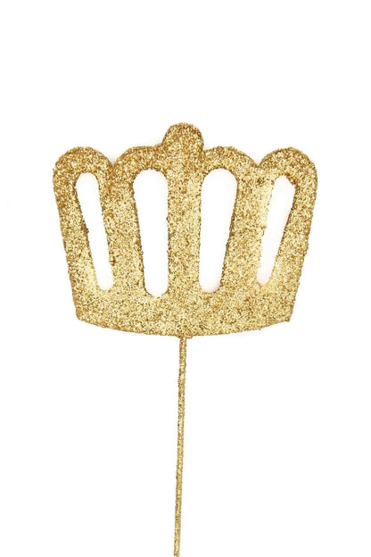Gold Glitter Pick: Crown
