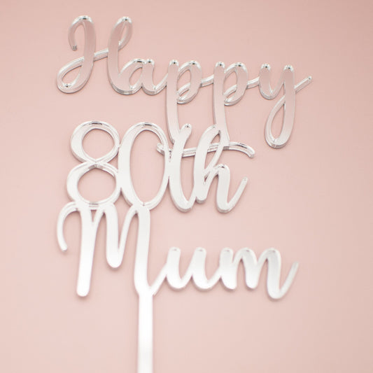 Personalised  Swirly Font Topper