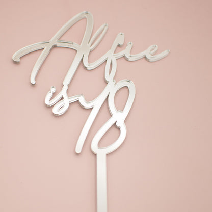 Personalised Name and Age Topper