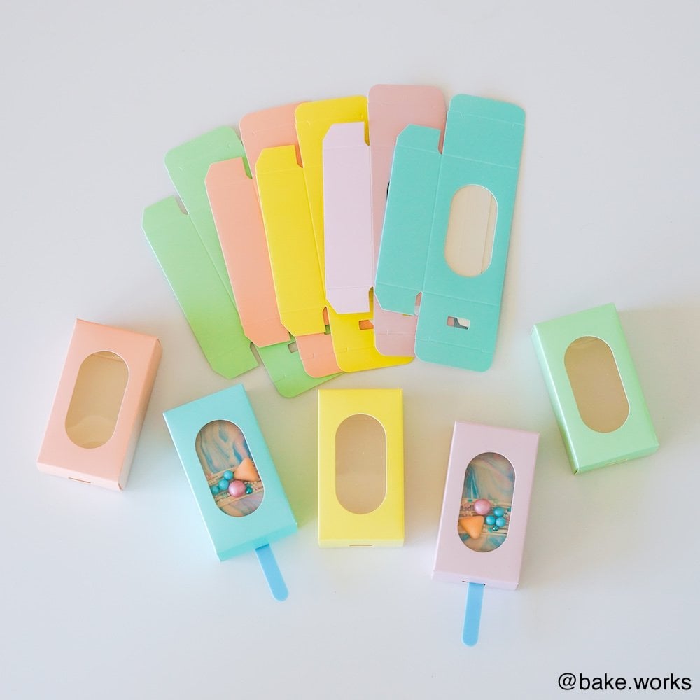 Pastel Green Cakesicle Box - Pack of 10