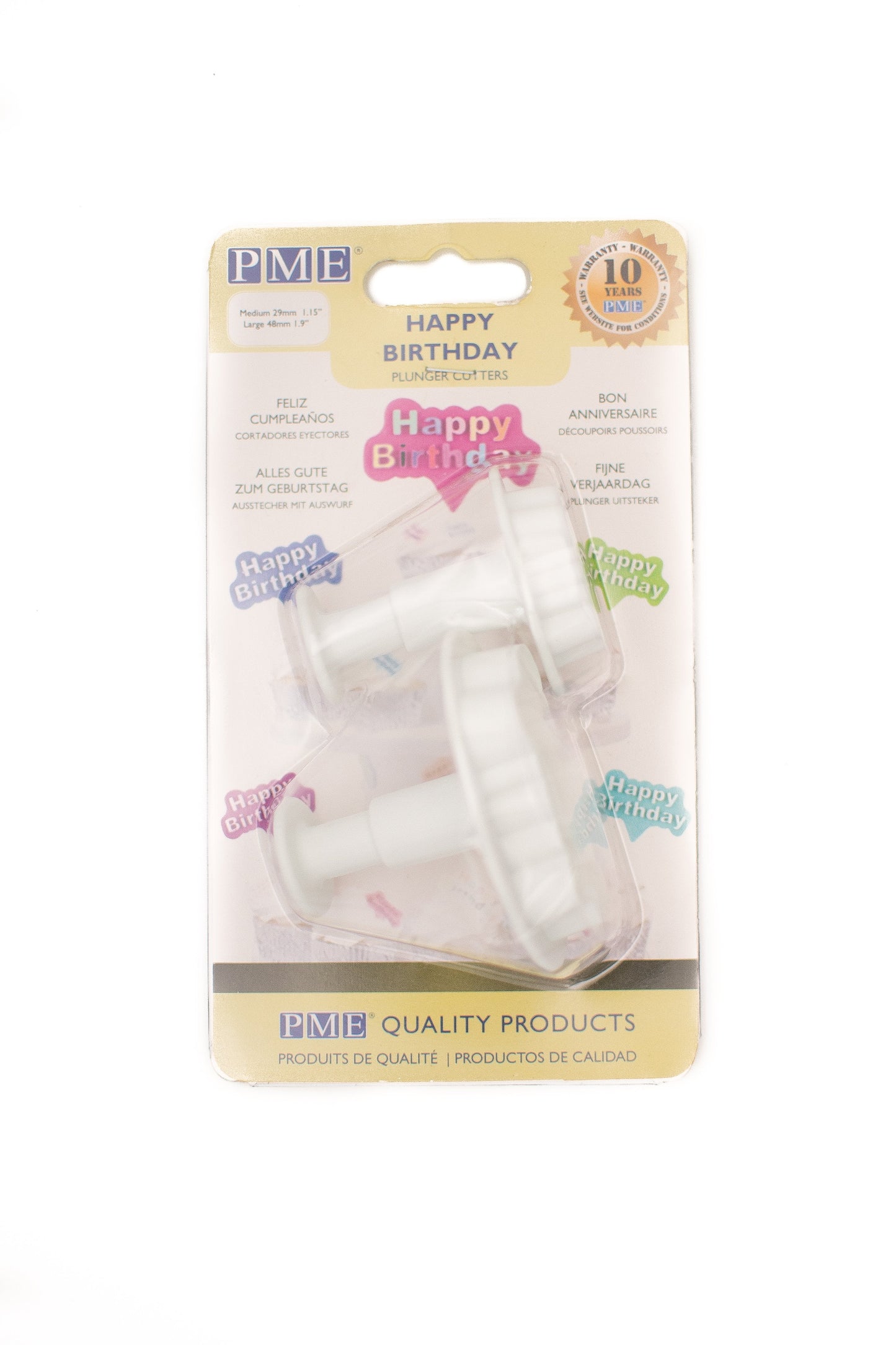 PME Happy Birthday Plunger Cutters - 2 set