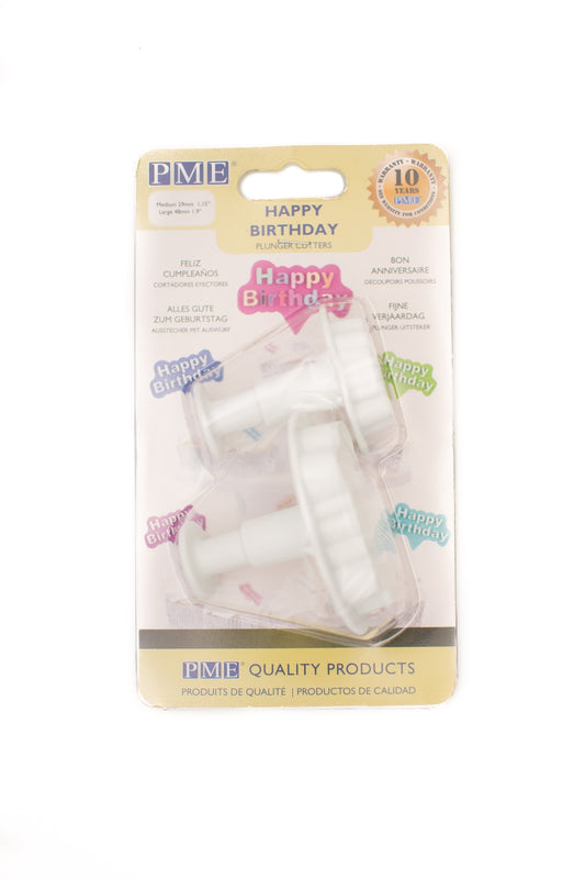PME Happy Birthday Plunger Cutters - 2 set