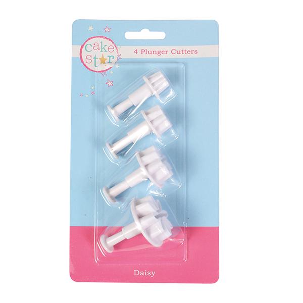 Cake Star 4 Plunger Cutters - Daisy