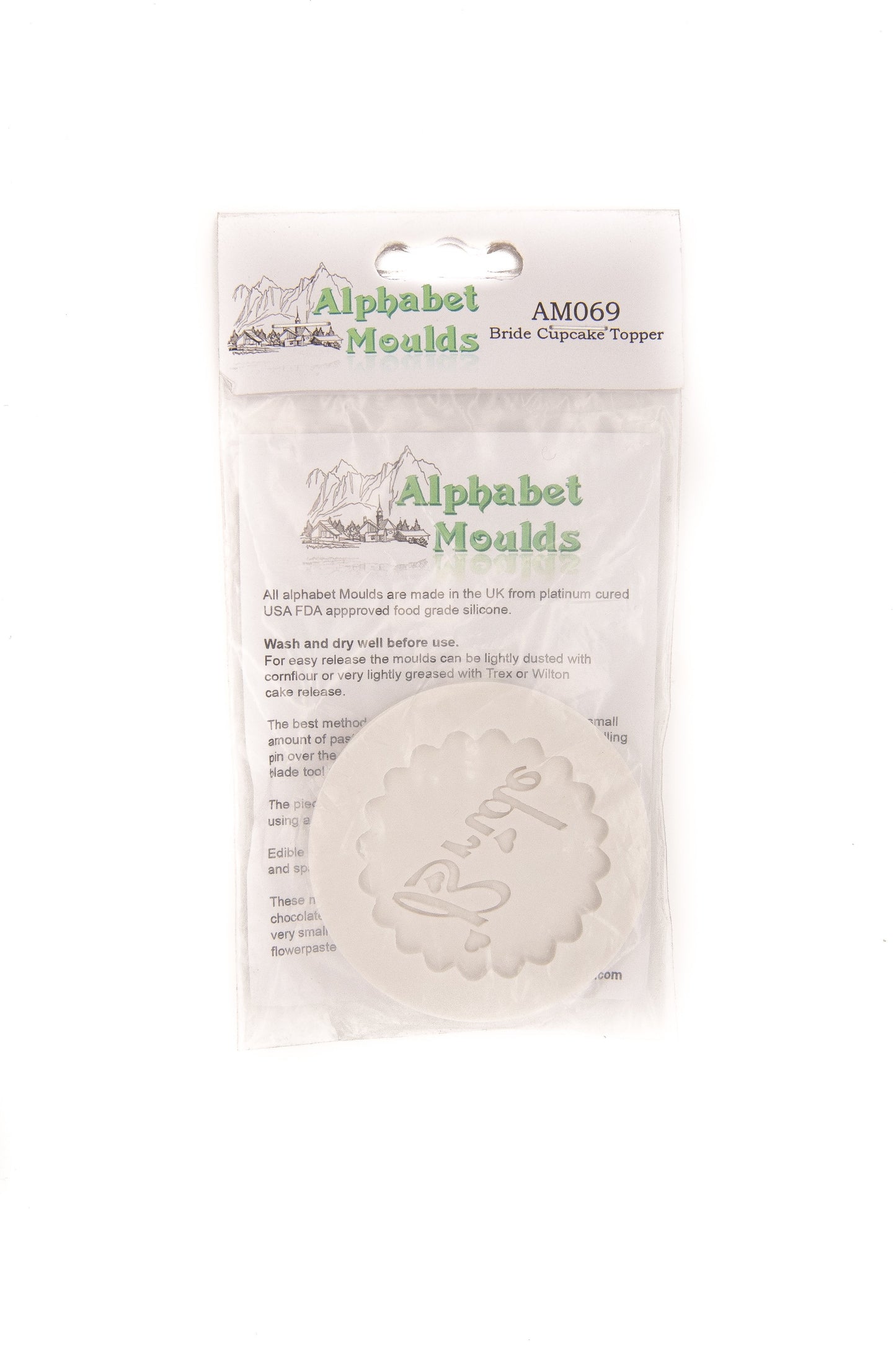 Alphabet Moulds - Bride Cupcake Topper