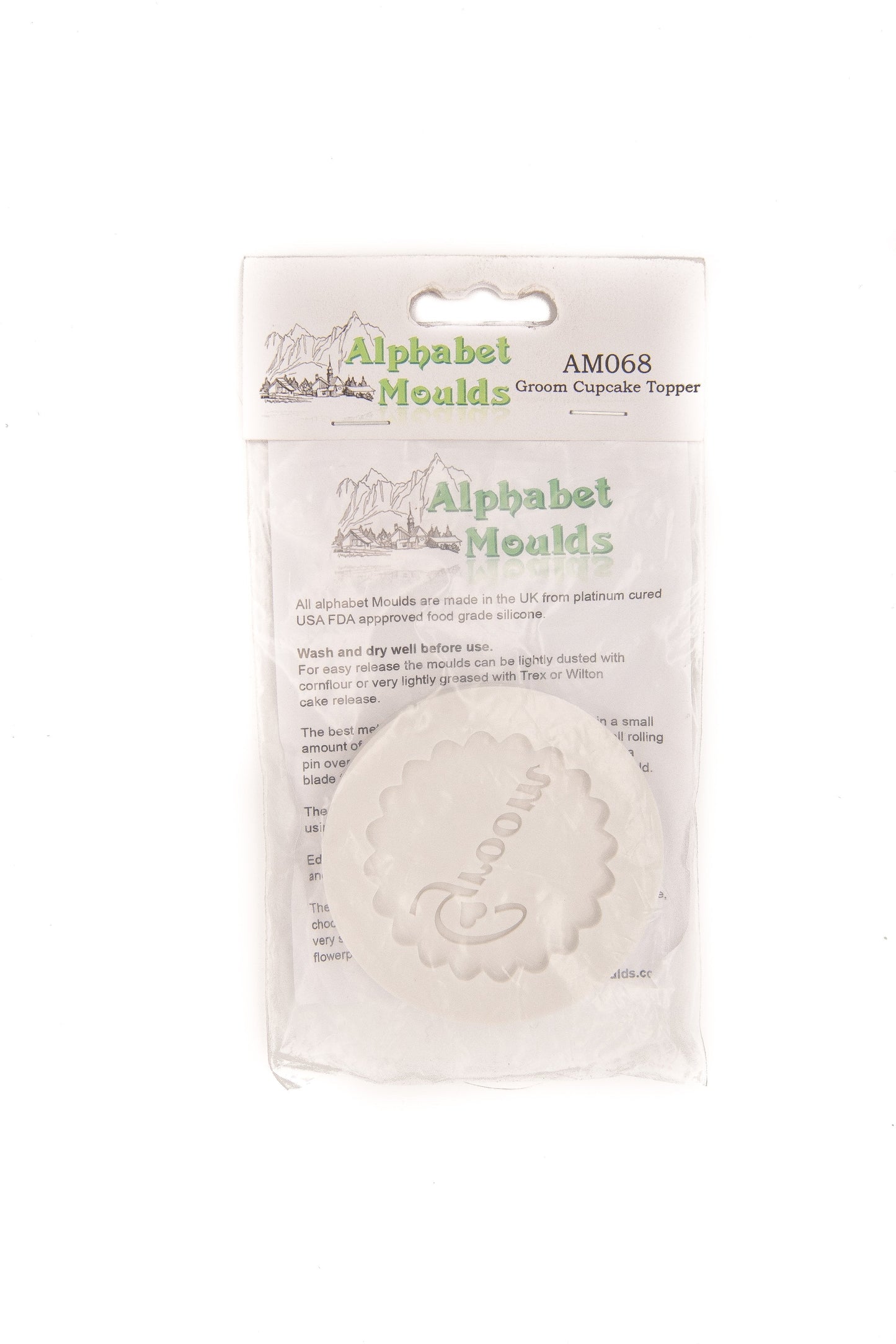 Alphabet Moulds - Groom Cupcake Topper