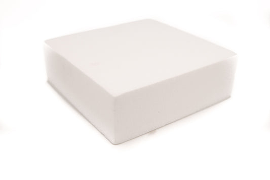 Square Straight Edged Polystyrene Cake Dummy - 9" x 3"