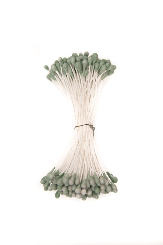 Dark Green Rounded Stamen Heads