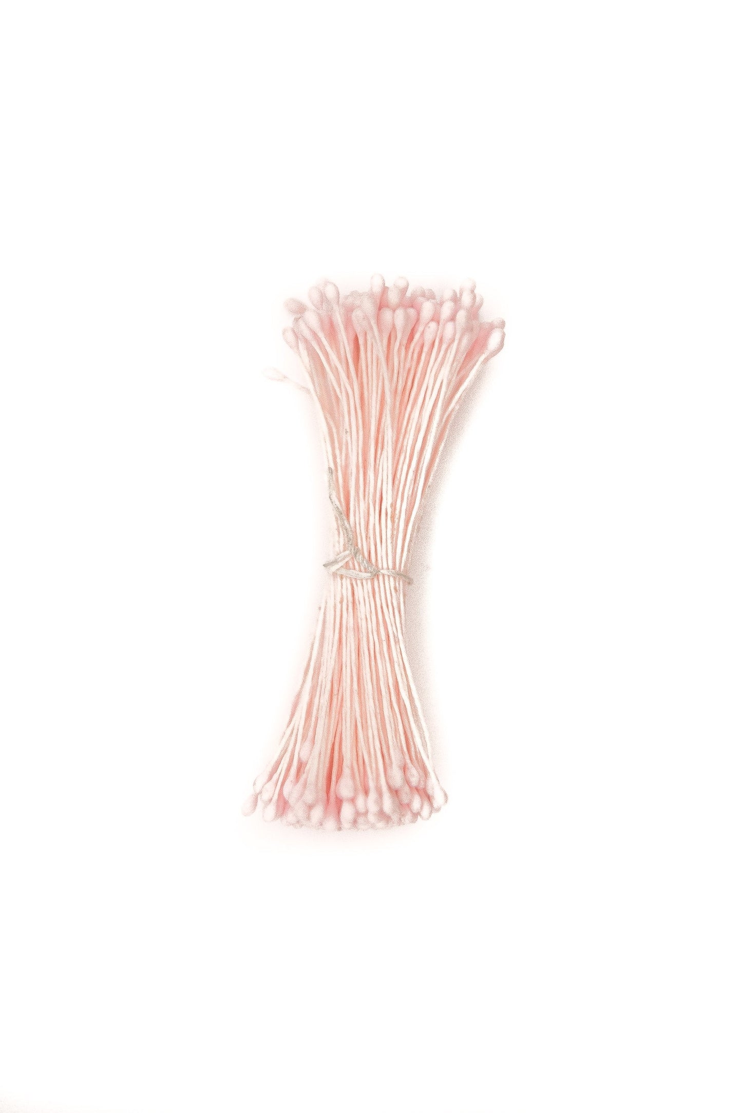 Small Pearlised Pink - Rounded Head Stamens with Pink Wire