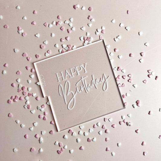 Reverse Embosser - Happy Birthday