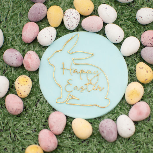 Reverse Embosser - Happy Easter Bunny