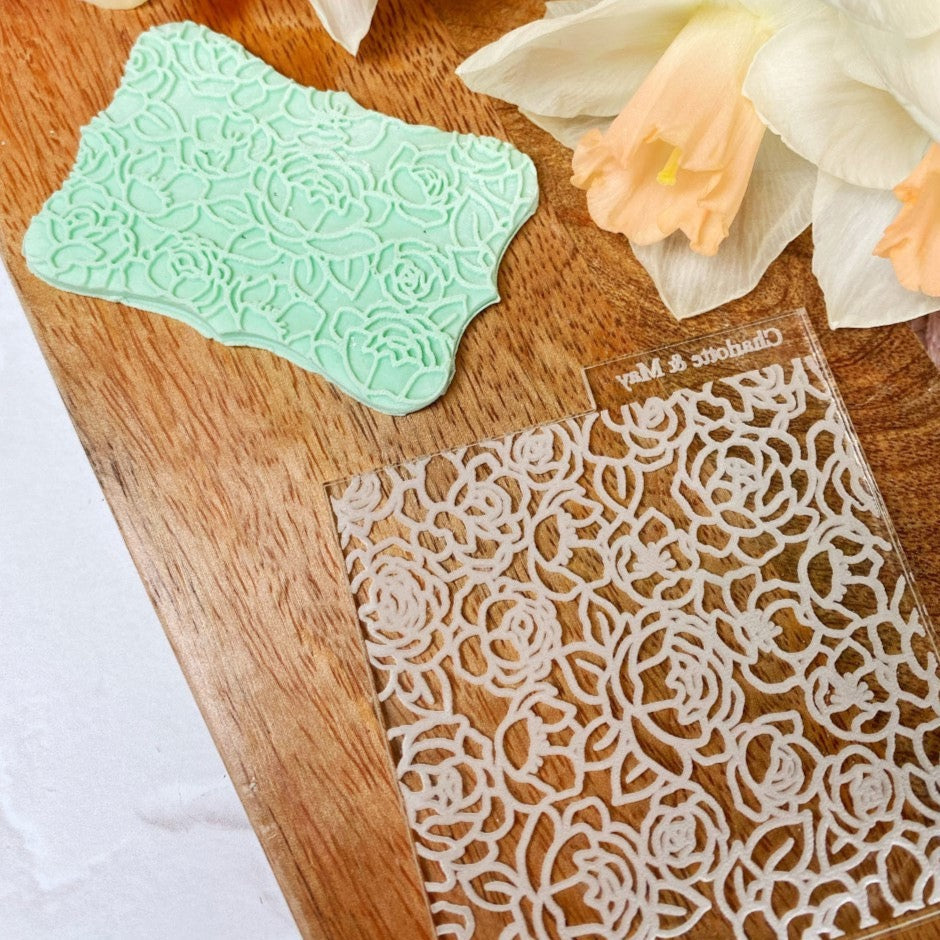 Reverse Embosser - Floral Plaque
