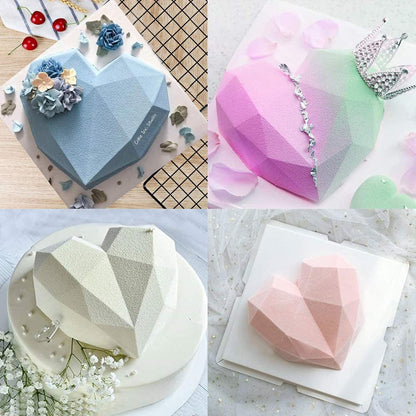 Geometric Heart Mould - Large